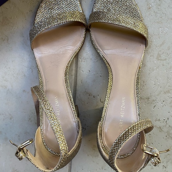 Stuart Weiztman Barely Nude Sparkle Heels - Picture 6 of 11
